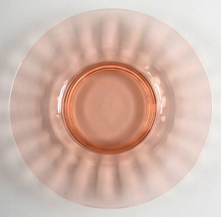 Block Optic Pink Footed Cake Plate by Anchor Hocking