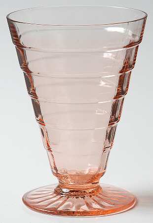 Block Optic Pink 6 Oz Footed Tumbler by Anchor Hocking