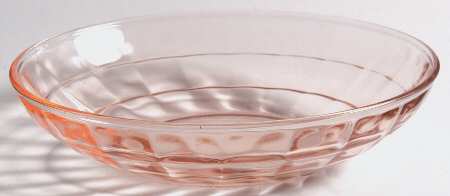 Block Optic Pink Cereal Bowl by Anchor Hocking