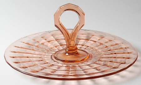 Block Optic Pink Center Handle Tray