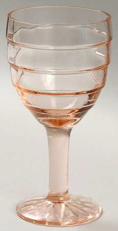 Block Optic Pink Wine by Anchor Hocking