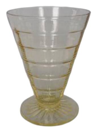 Block Optic Yellow 6 Oz Footed Tumbler