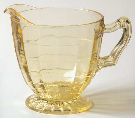 Block Optic Yellow Footed Creamer
