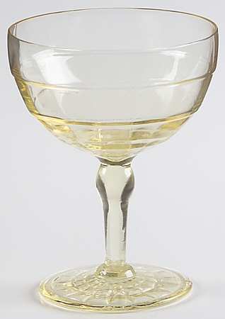 Block Optic Yellow Sundae Glass