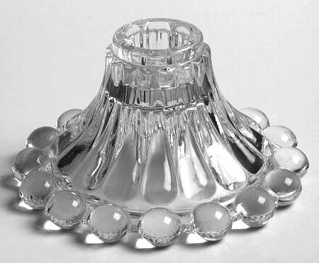 Berwick-Boopie-Clear Single Light Candlestick by Anchor Hocking