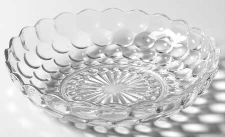 Bubble Clear 8" Shallow Round Bowl