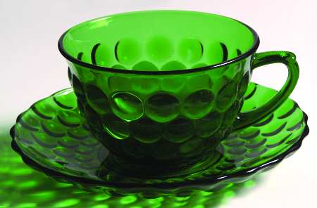 Bubble Green Cup & Saucer Set