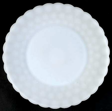 Bubble Milk Glass Dinner Plate