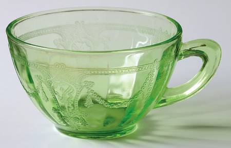 Cameo Green Plain Handle Cup Only