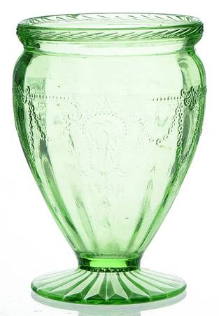 Cameo Green Footed Candy Dish No Lid