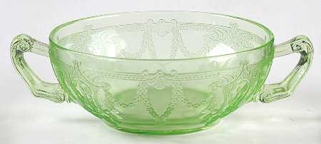 Cameo Green Cream Soup Bowl