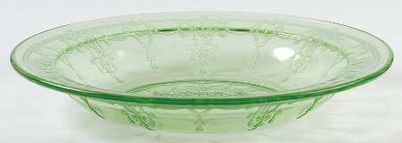 Cameo Green Rim Soup Bowl