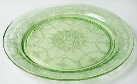 Cameo Green Cake Plate