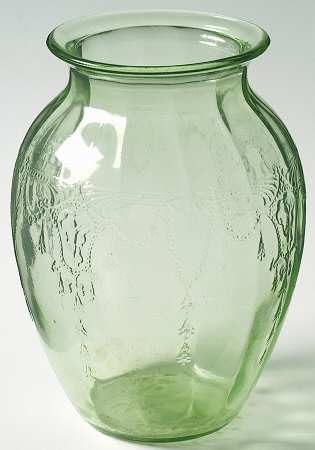 Cameo Green 8" Flower Vase