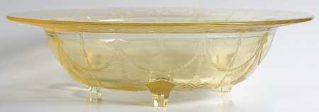 Cameo Yellow 3-Toed Footed Bowl