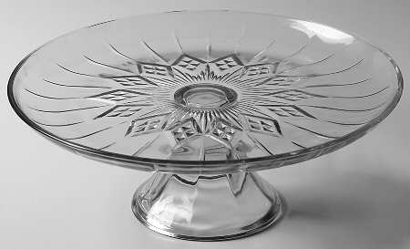Canfield-Clear Cake Plate No Dome