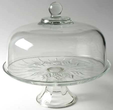 Canfield-Clear Cake Plate with Glass Dome