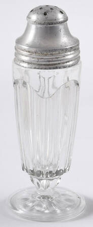 Colonial Clear Footed Shaker & Metal Lid