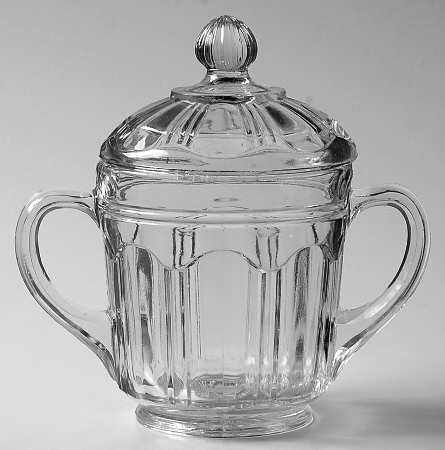 Colonial Clear Sugar Bowl & Lid
