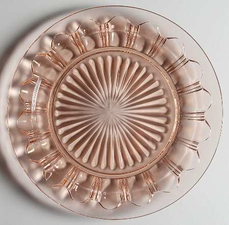 Colonial Pink Dinner Plate by Anchor Hocking