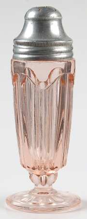 Colonial Pink Footed Shaker & Metal Lid