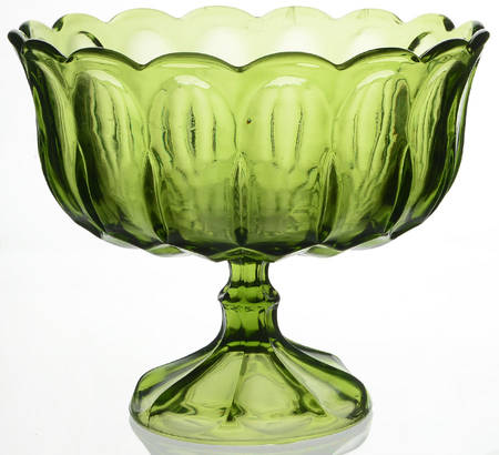 Fairfield Avocado Green Round Compote (Height X Width)