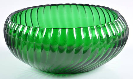 Forest Green Cupped Bowl