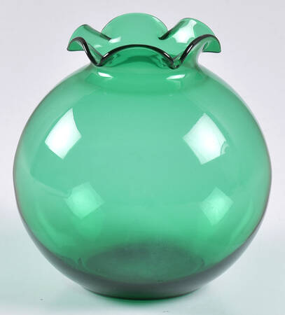 Forest Green 4" Crimped Vase