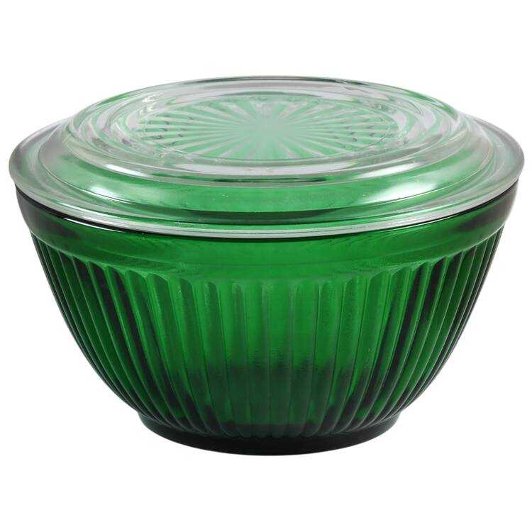 Forest Green 5" Round Bowl & Lid
