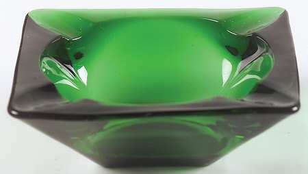 Forest Green Small Square Ashtray