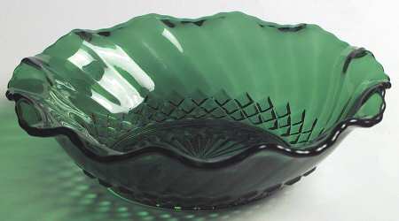 Forest Green 6" Scalloped Bowl