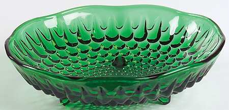 Forest Green 6" 3-Toed Footed Bowl