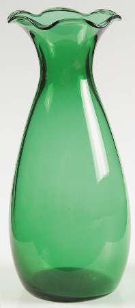 Forest Green 6" Crimped Vase
