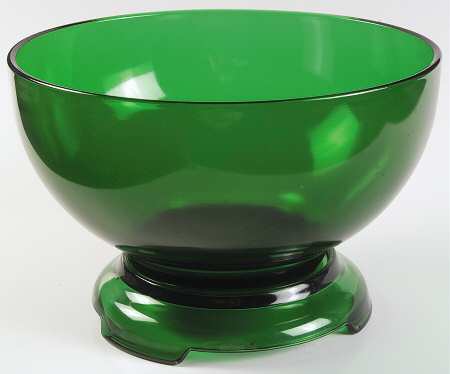 Forest Green Punch Bowl with Stand