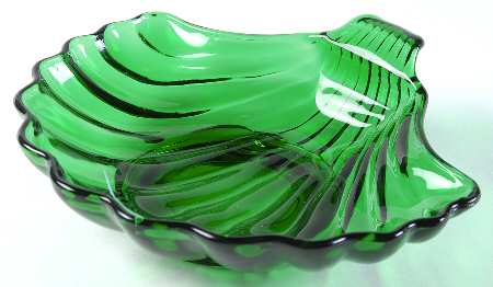 Forest Green 7" Shell Shape Dessert Bowl