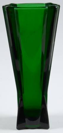 Forest Green 9" Paneled Vase