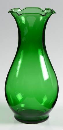Forest Green 8" Crimped Vase
