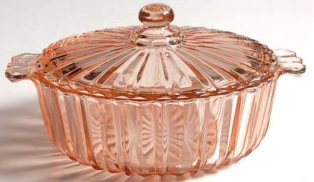 Fortune Pink Candy Dish & Lid