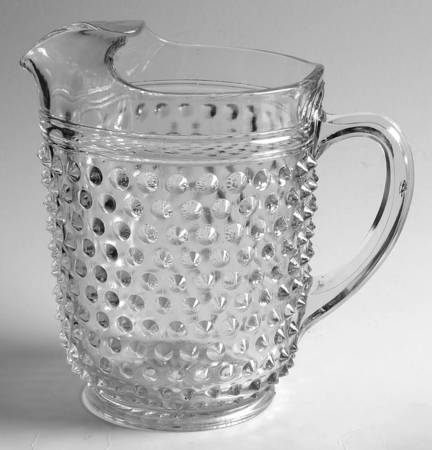 Hobnail Clear Ice Lip Pitcher