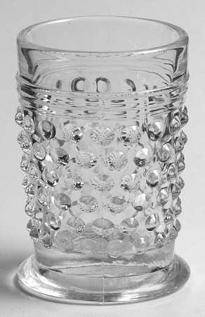 Hobnail Clear Whiskey Glass