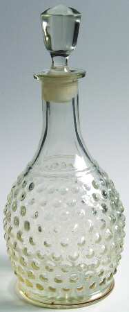 Hobnail Clear Decanter & Stopper