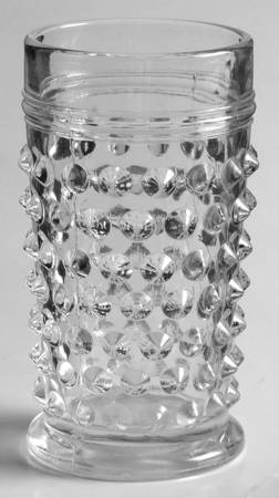 Hobnail Clear Flat Juice Glass
