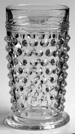 Hobnail Clear 9 Oz Flat Tumbler