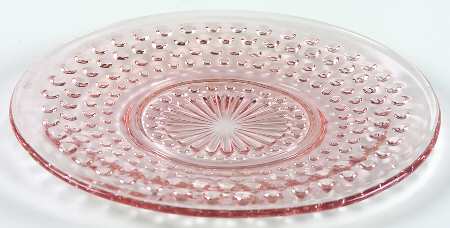 Hobnail Pink Bread & Butter Plate