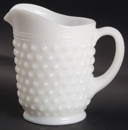 Hobnail Milk Glass Pint Pitcher
