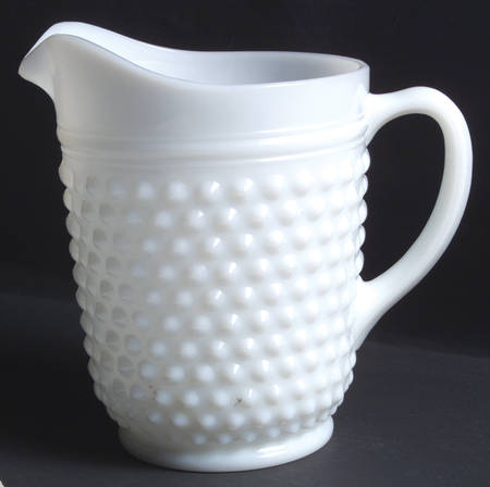 Hobnail Milk Glass 65 Oz Pitcher