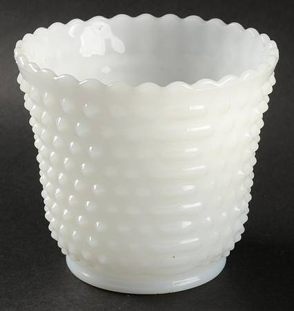 Hobnail Milk Glass 4" Jardiniere