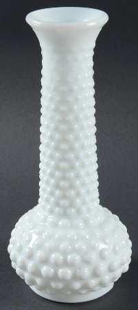 Hobnail Milk Glass 7" Bud Vase