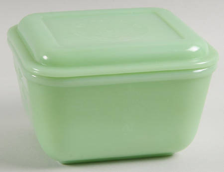 Jade Ite (Restaurant Ware, Older) Medium Refrigerator Jar & Lid