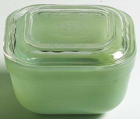 Jade Ite (Restaurant Ware, Older) Small Refrigerator Jar & Lid